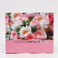 Пакет подарочный &laquo;Цветы&raquo;, 30&times;25.5&times;9 см