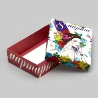 Подарочная складная коробка, упаковка, «Девушка в весенних цветах» 21×15×5.7 см