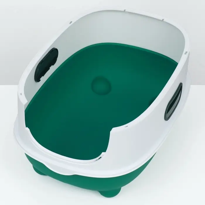 Туалет закрытый, 39&times;56&times;40 с, с УФ-лампой для уничтожения запаха, пластик, зелёный