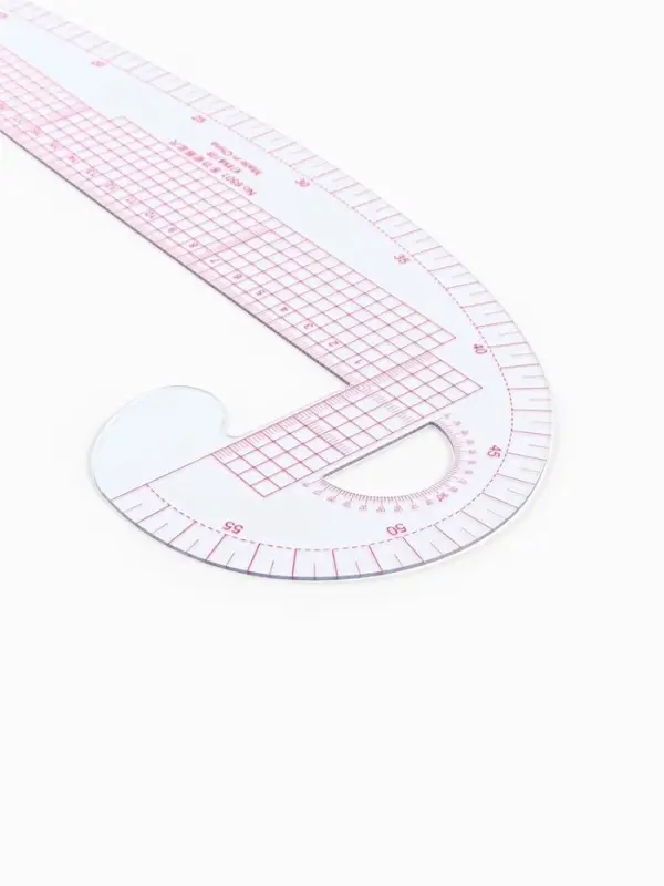 Лекало портновское метрическое &laquo;Бочок&raquo;, с проймой, 47&times;12.5 см, s=0.5 мм, прозрачное