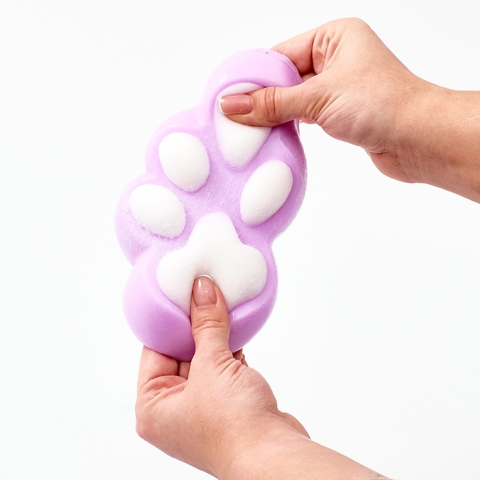 Сквиш антистресс - игрушка «Кошачья лапка», с пушистой посыпкой, МИКС