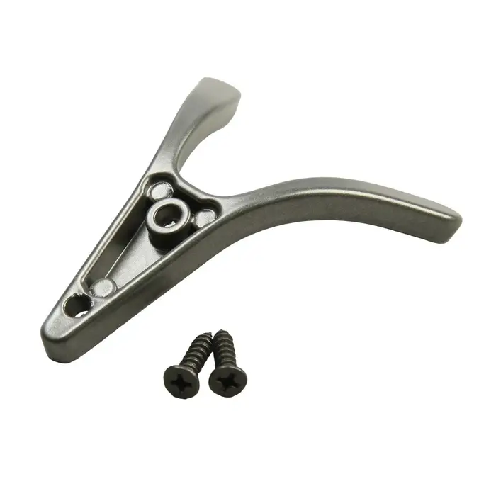 Крючок мебельный CAPPIO FOX, двухрожковый, цвет графит