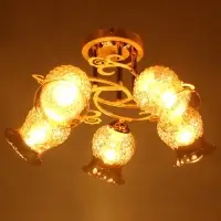 Светильник потолочный BayerLux &laquo;Фрези&raquo;, 5&times;Е27, 40 Вт, золото, 58&times;58&times;28 см