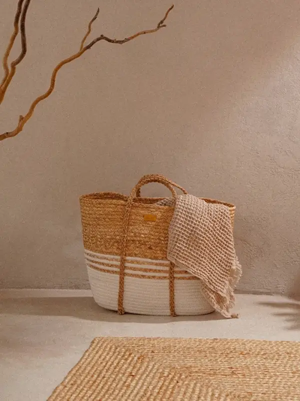 Корзина для белья плетеная SL Home Orden, хлопок, гиацинт, 42&times;24&times;35 см