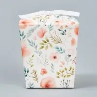 Коробка бонбоньерка, упаковка подарочная, &laquo;Акварельные цветы&raquo;, 7.5 х 8 х 7.5 см