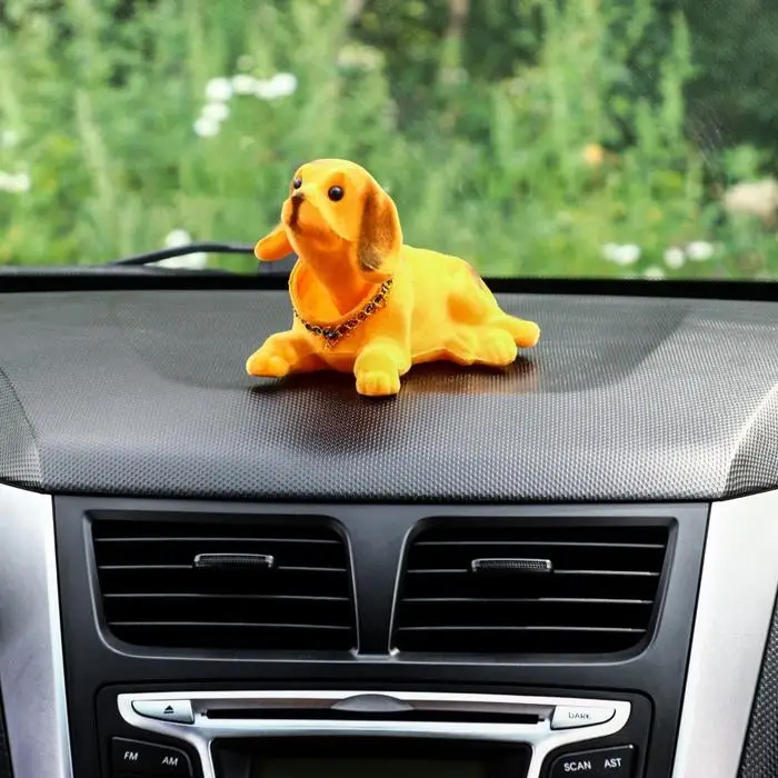 Игрушка на панель автомобиля &laquo;Собака качающая головой&raquo; рыжая