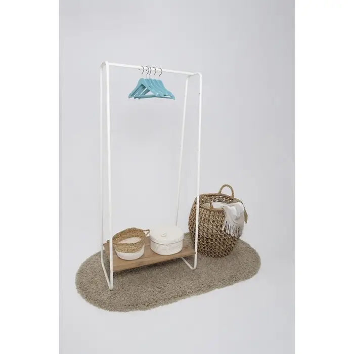 Плечики - вешалки с перекладиной Доляна, 30×20 см, 5 шт, голубые Плечики - вешалки с перекладиной Доляна, 30×20 см, 5 шт, голубые