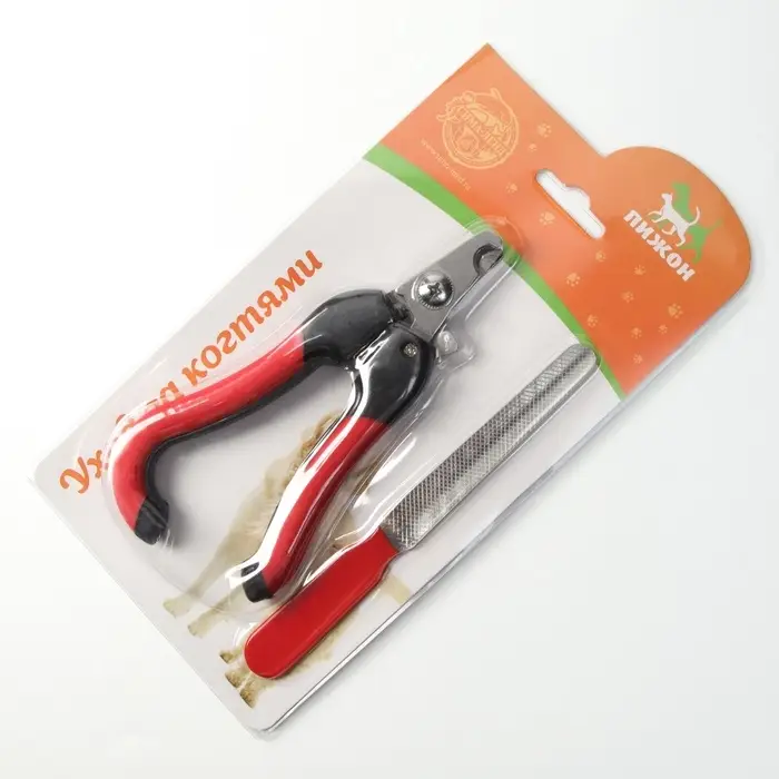 Набор по уходу за когтями: когтерез боковой, отверстие 11 мм и пилка, МИКС