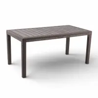Стол садовый Rattan, 153.2&times;78.9&times;70.1 см, пластиковый, цвет тёплый орех