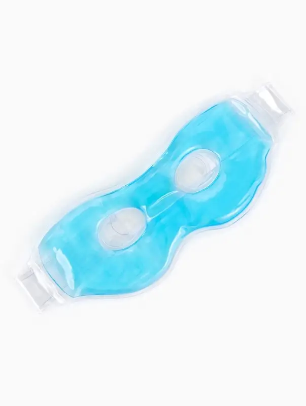 Маска для лица гидрогелевая, охлаждающая/согревающая, 23&times;10&times;0.5 см, синяя