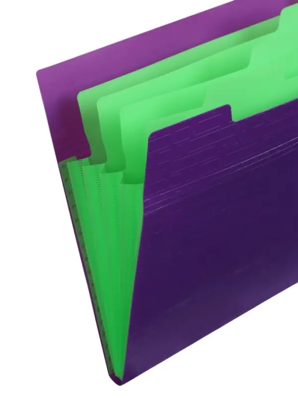 Папка А4 Your Way, 5 отделений, 600 мкм, на кнопке, фиолетовая