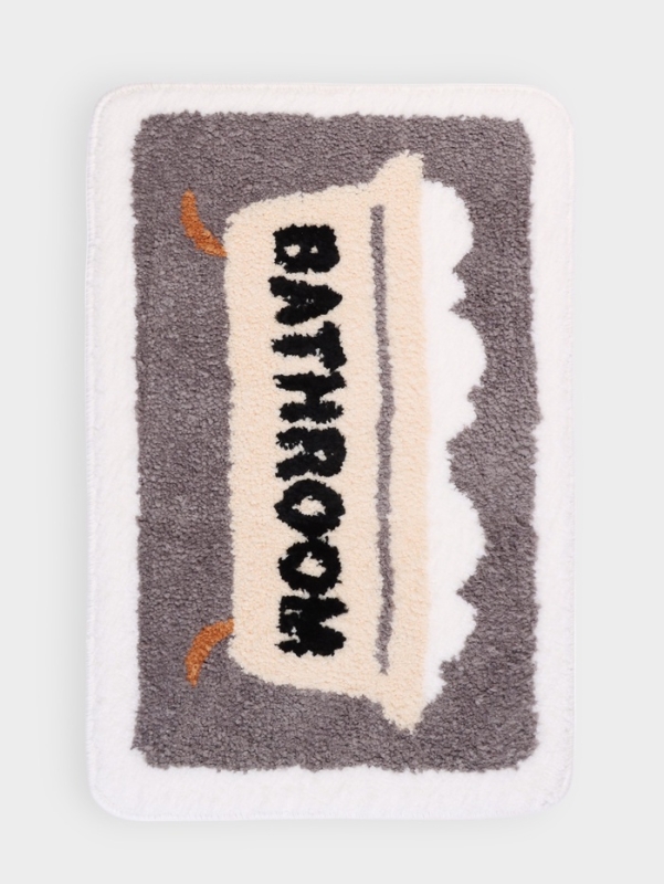 Коврик Доляна Bathroom, 40×60 см, микрофибра, серый Коврик Доляна Bathroom, 40×60 см, микрофибра, серый