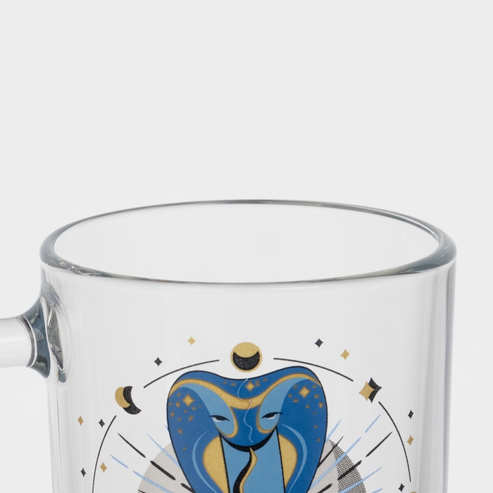 Кружка стеклянная чайная «Мистические змеи», 200 мл, МИКС