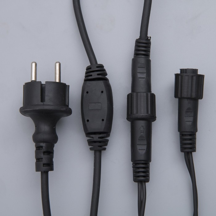 Гирлянда «Бахрома» 3 × 0.6 м, IP44, УМС, тёмная нить, 160 LED, свечение бело-синее, мигание, 220 В Гирлянда «Бахрома» 3 × 0.6 м, IP44, УМС, тёмная нить, 160 LED, свечение бело-синее, мигание, 220 В