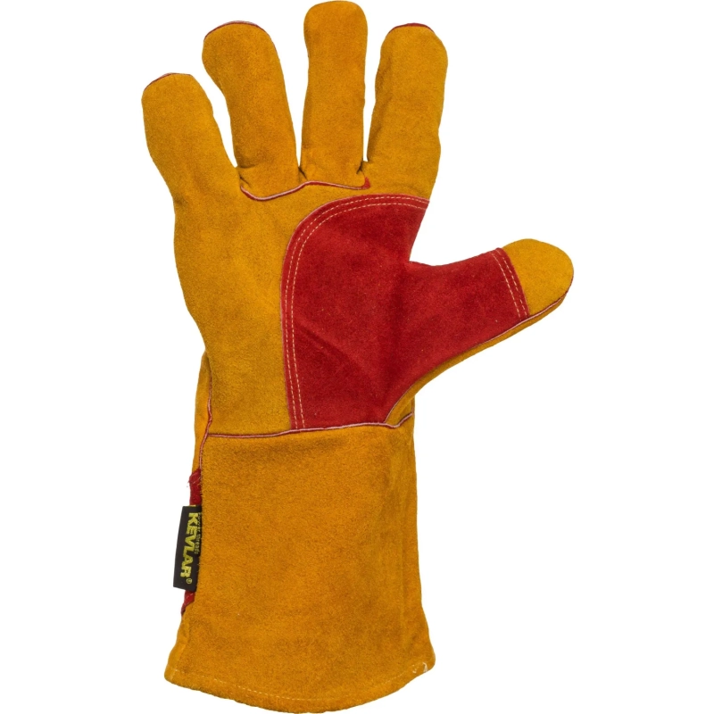 Краги сварщика спилковые Гренадер пятипалые желтые