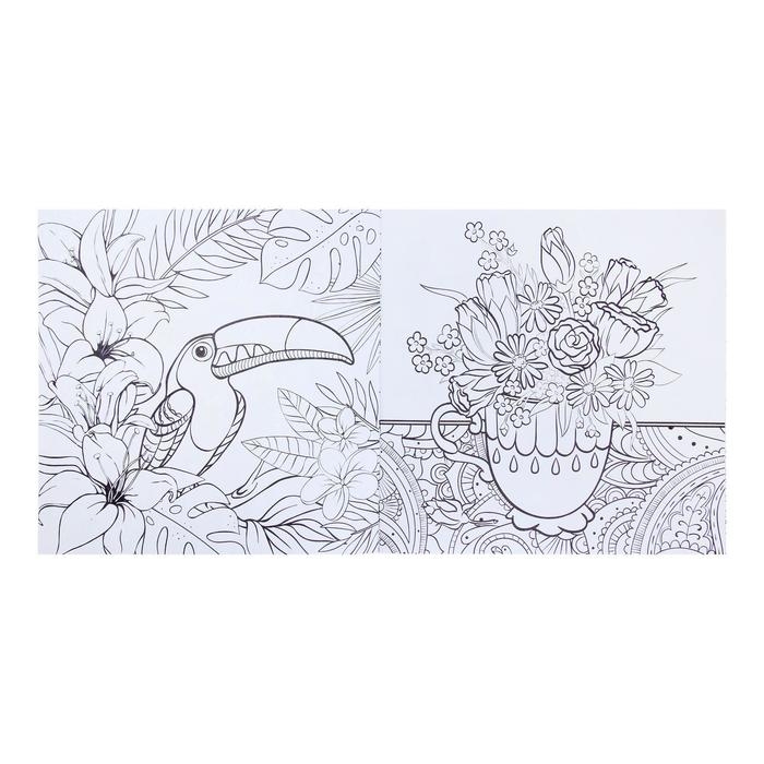 Раскраска - антистресс, альбом «Цветочное наслаждение» 20 стр. Раскраска - антистресс, альбом «Цветочное наслаждение» 20 стр.