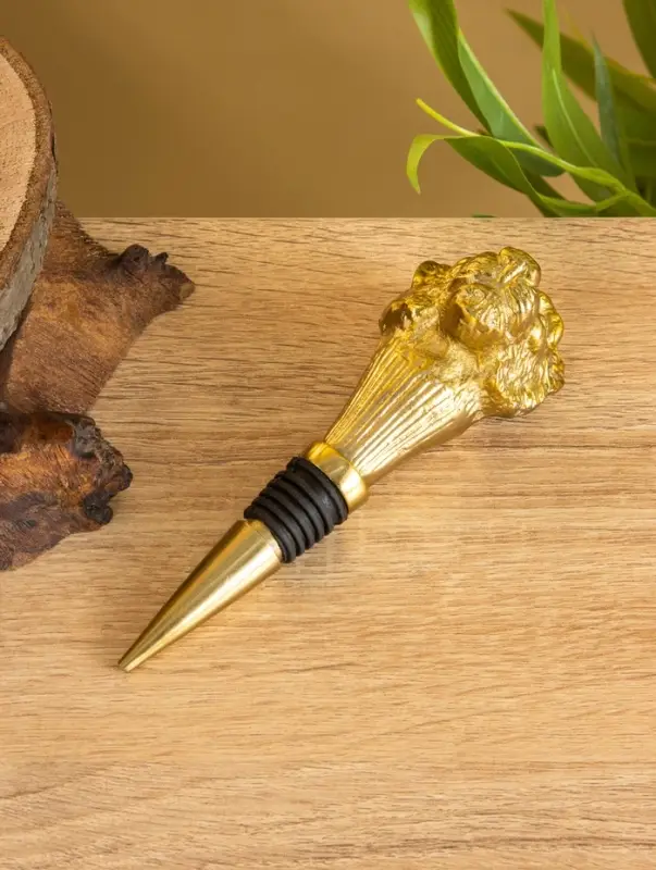 Пробка для бутылок &laquo;Лев&raquo;, 5&times;5&times;13 см, алюминий