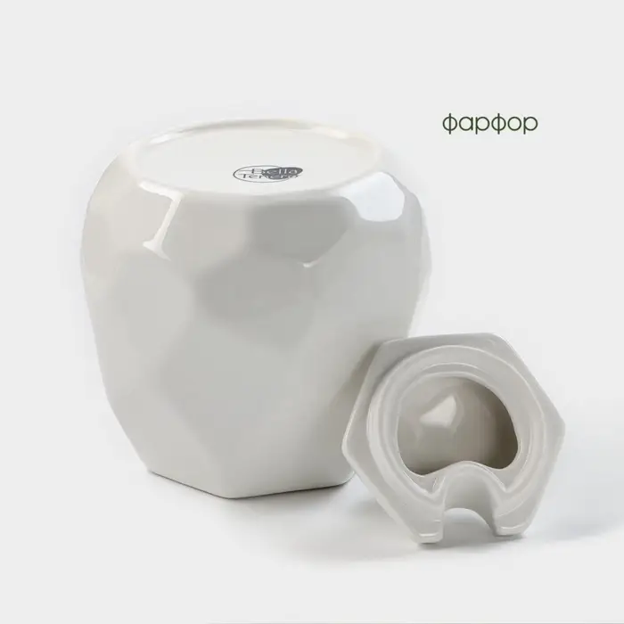 Ёмкость для мёда BellaTenero &laquo;Пчёлка&raquo;, 500 мл, 9.5&times;13 см, с ложкой, фарфор, белая