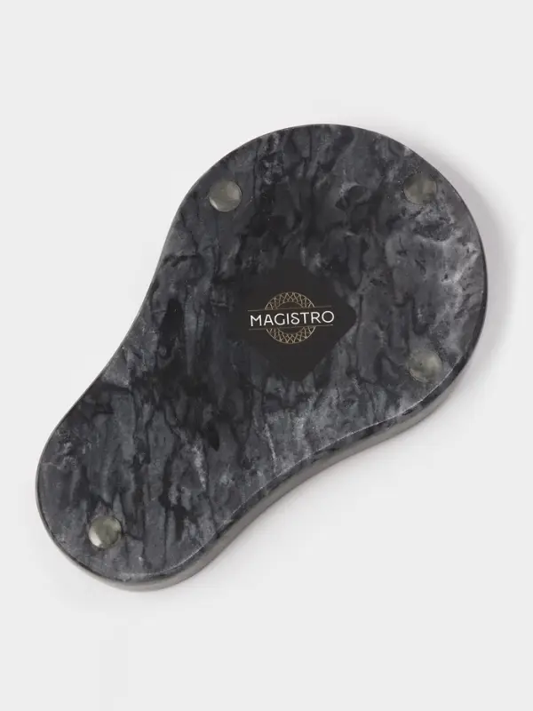 Подставка под ложку Magistro Marble, мрамор, 16.5&times;10&times;1.8 см, чёрная