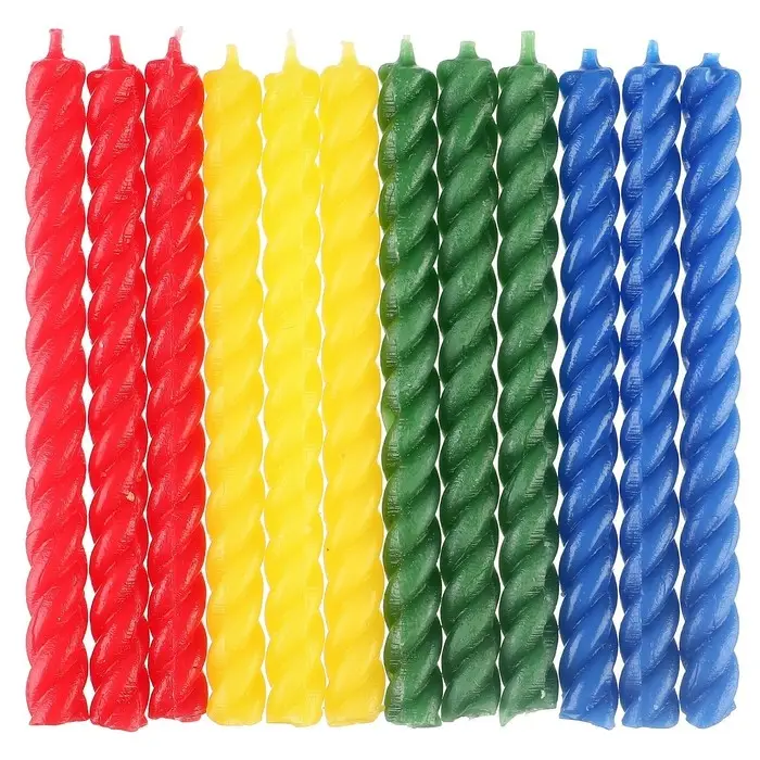 Свечи для торта витые «С Днем Рождения», 12 штук, Тачки Свечи для торта витые «С Днем Рождения», 12 штук, Тачки