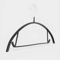 Плечики - вешалки для одежды Доляна, 42&times;20 см, 4 шт., антискользящее покрытие, чёрные