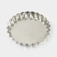 Форма для выпечки, d=27 см, h=4 см, жесть, серебристая