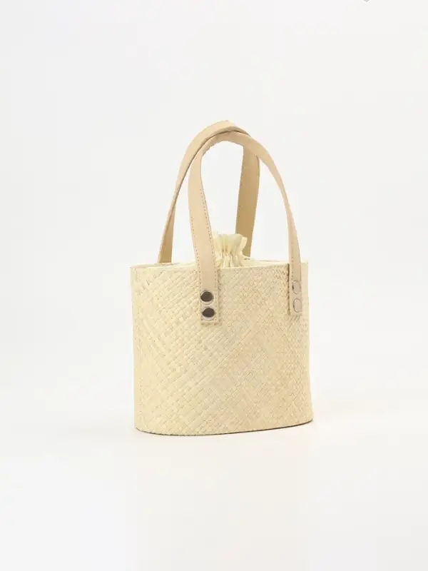 Сумка плетёная из пандана, 23&times;13&times;35 см, бежевая