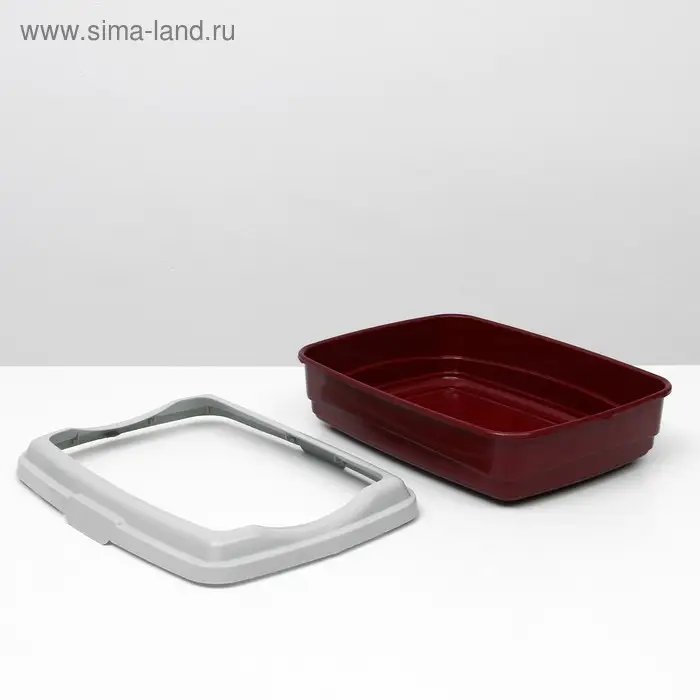 Лоток большой с бортиком Atlantis &laquo;Стандарт&raquo;, 43&times;33&times;12.5 см, красный
