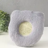 Фоторамка МДФ, иск. мех 11х11 см "Серый мишка" 20х2х20 см