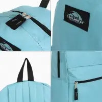 Рюкзак школьный на молнии, с карманом, однотонный, размер 30&times;12&times;40 см, голубой