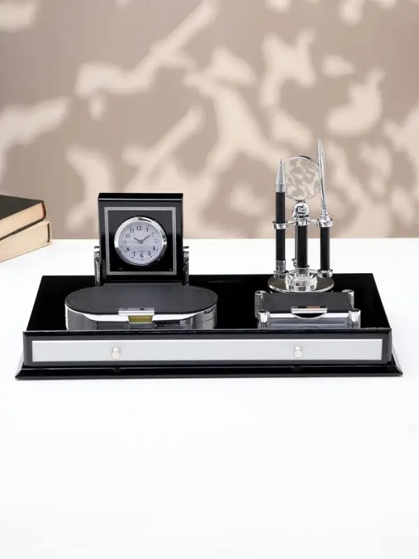 Набор настольный канцелярский 7 в1 с визитницей, карандашницей, лупой и ножом для писем