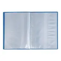 Папка с 20 вкладышами А5, 500 мкм, Calligrata, 9 мм, карман на корешке, синяя