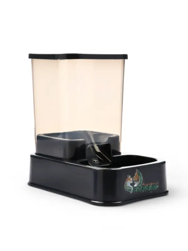 Автокормушка, 1.5 л, нескользящее основание, чёрная