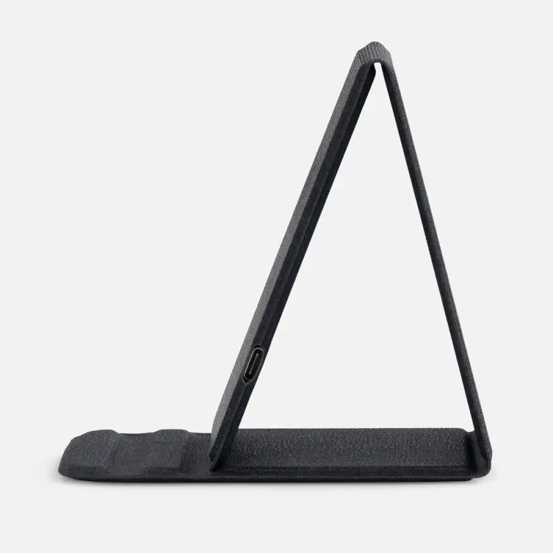 Подставка для смартфона с беспроводной зарядкой Kickstand, серая Подставка для смартфона с беспроводной зарядкой Kickstand, серая