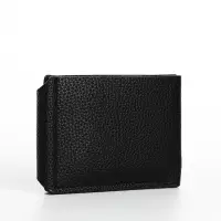 Портмоне мужское на магнитах, отдел для купюр, карт, монет, чёрное