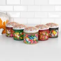 Форма бумажная для кулича «Жостово», 13.4×10 см, разноцветная
