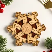 Подставка под горячее Лошадь маленькая, 11см, можжевельник Подставка под горячее Лошадь маленькая, 11см, можжевельник