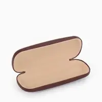 Футляр для очков на хлопушке, размер 16&times;5.8&times;3 см, коричневый