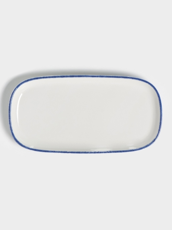 Блюдо овальное Блюдо овальное "Blue Lagoon" Magistro 30см, цвет белый, синий