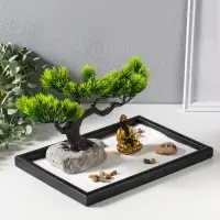 Сад Дзен "Будда у раскидистого дерева" песок+камни+аромапалочки 29,7х19,8х18 см