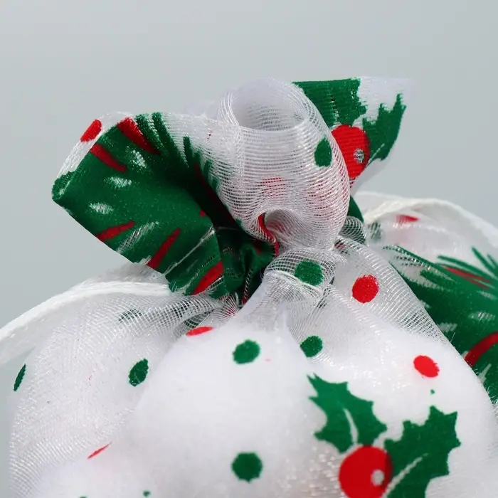 Мешочек подарочный органза «Рябина», 10 х 12 см +/- 1.5 см Мешочек подарочный органза «Рябина», 10 х 12 см +/- 1.5 см