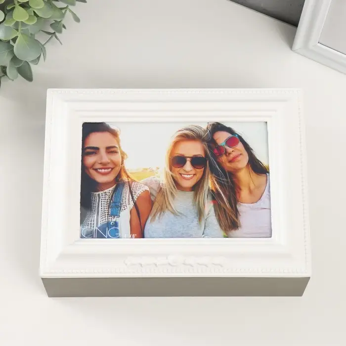 Шкатулка для украшений с фоторамкой 10&times;15 см &laquo;Классика&raquo;, дерево, 20&times;15&times;7.5 см