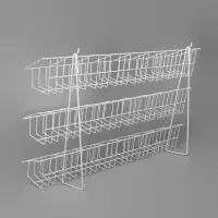 Стойка прикассовая 88.5&times;24&times;56 см, размер ячейки 12.5&times;12&times;13 см, белая