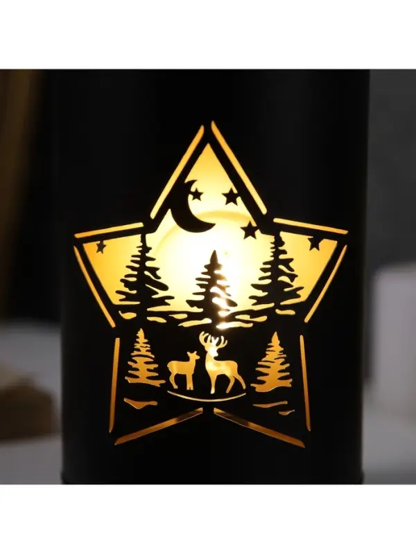 Светодиодная фигура &laquo;Звездная ночь&raquo;, 12.3&times;23 см, 1 LED, от батареек АААх3, свечение тёплое белое