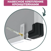 Доска магнитно-маркерная Attache Economy 90х120 мет.бел.проф.,черн.угл