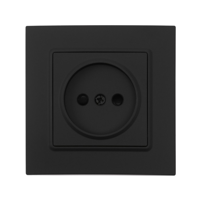 Розетка одноместная TOT Elegant, 10 А, скрытая, без з/к, черная Розетка одноместная TOT Elegant, 10 А, скрытая, без з/к, черная