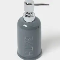 Аксессуары для ванной SAVANNA &laquo;Бэкки&raquo;, 3 предмета, мыльница, дозатор для мыла 400 мл, стакан, серо-голубые