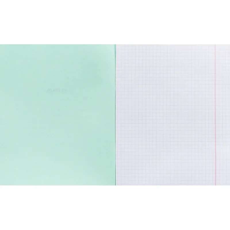 Тетрадь в зеленом офсете 24 л., клетка, штука, внутр.блок 100% белизна