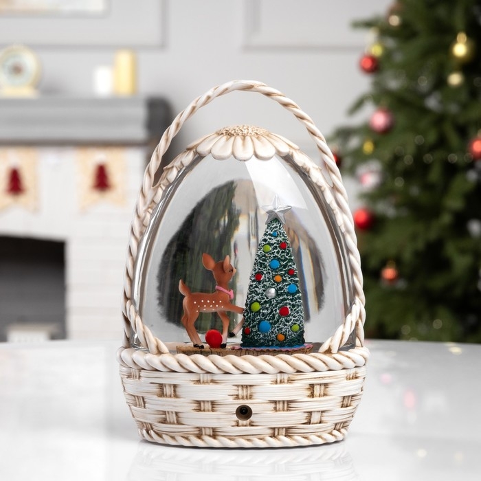 Фигура светодиодная «Зимние искорки», 20.3х15х9 см, музыка, батарейки ААх3 (не в комплекте), USB, свечение тёплое белое Фигура светодиодная «Зимние искорки», 20.3х15х9 см, музыка, батарейки ААх3 (не в комплекте), USB, свечение тёплое белое