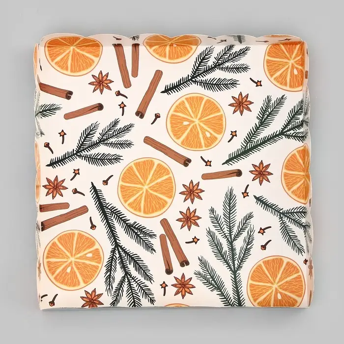 Коробка для печенья, кондитерская новогодняя упаковка, «Чудеса случаются», 21×21×3 см Коробка для печенья, кондитерская новогодняя упаковка, «Чудеса случаются», 21×21×3 см